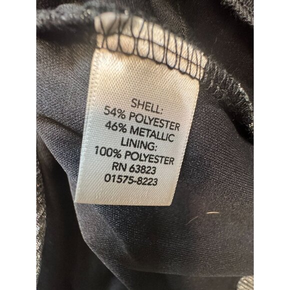 Christopher & Banks Womens Metallic Tank Top Blouse Size M Black Sleeveless NWT - Picture 5 of 9